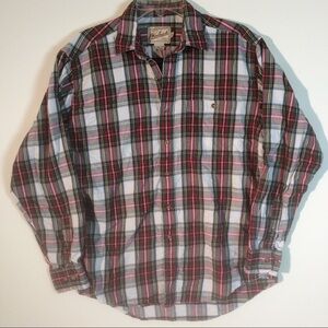 Woolrich Red Green White Plaid Flannel Shirt